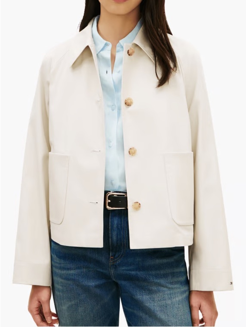Tommy Hilfiger cotton, short light split jacket xs